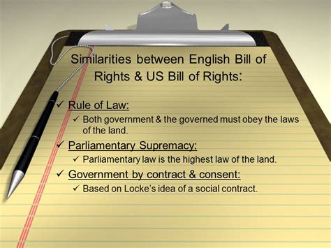 how are the english bill of rights similar to ours